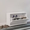 Compact Shoe Rack Cabinet: Sleek Storage for 10 Pairs