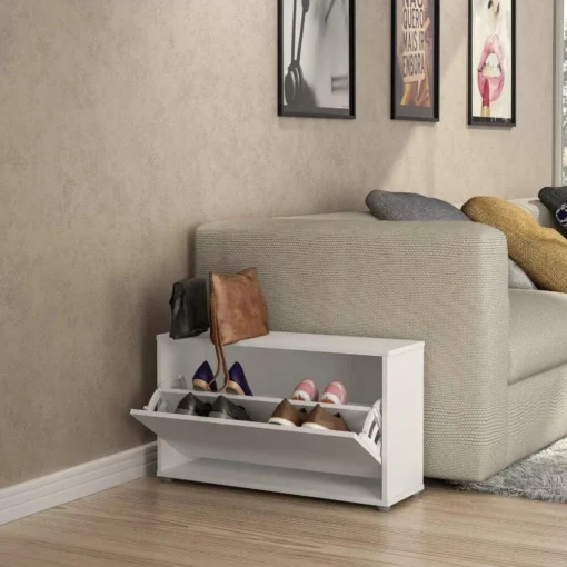 Compact Shoe Rack Cabinet: Sleek Storage for 10 Pairs - Image 3