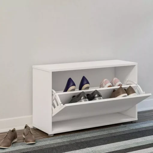 Compact Shoe Rack Cabinet: Sleek Storage for 10 Pairs - Image 2