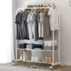 Double Rail Clothes Rack with Shoe Storage
