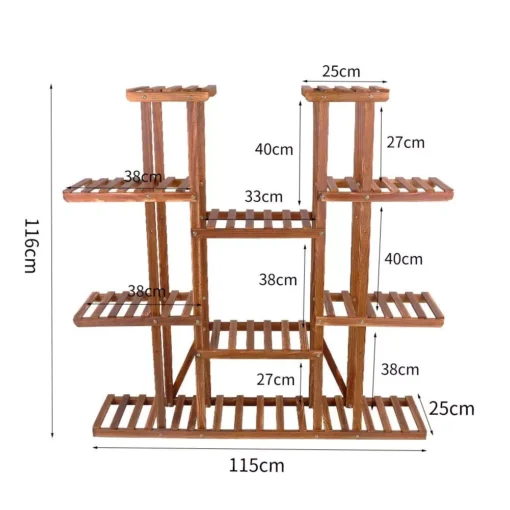 46in Wood Multi-Tier Plant Stand - Image 4