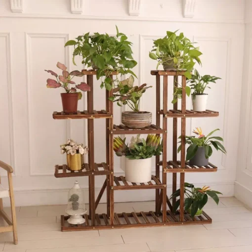 46in Wood Multi-Tier Plant Stand - Image 5