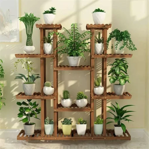 46in Wood Multi-Tier Plant Stand - Image 2