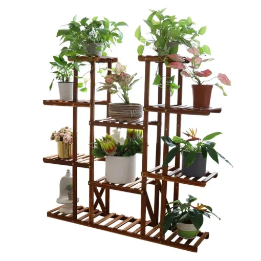 46in Wood Multi-Tier Plant Stand - Image 6