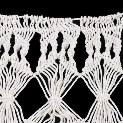 Boho Chic Beige Macrame Wall Hanging Tapestry - Image 7