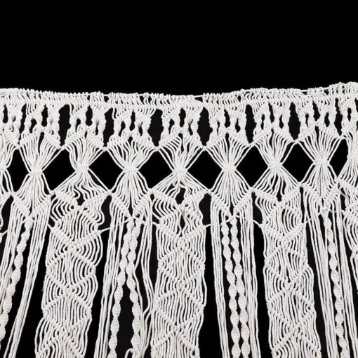 Boho Chic Beige Macrame Wall Hanging Tapestry - Image 9