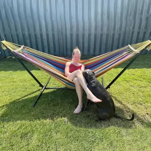 Luxurious Double Hammock with Stand - Image 2