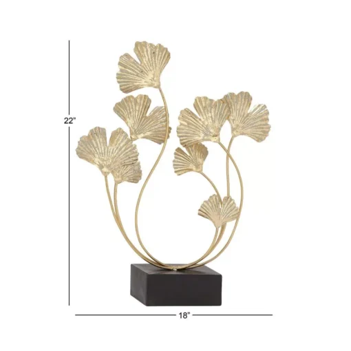 Gold Metal Leaf Sculpture - Image 6