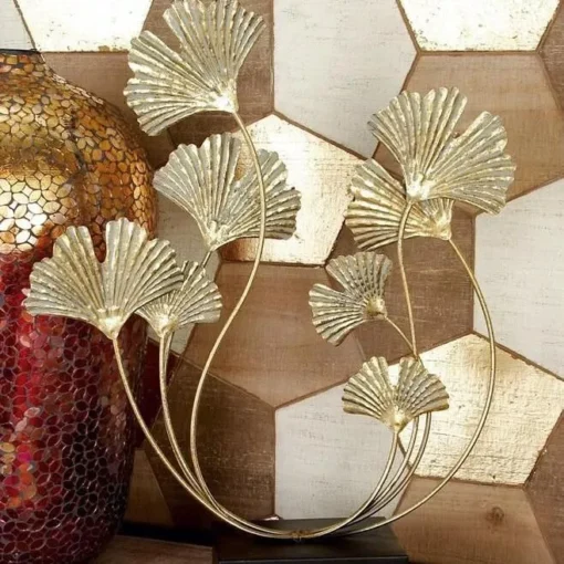 Gold Metal Leaf Sculpture - Image 2