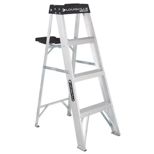 4′ Folding Aluminum Step Ladder - Image 2
