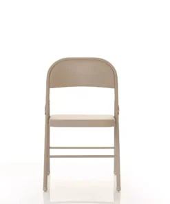 4-Pack Heavy Duty Steel Folding Chairs for Outdoor & Indoor Use