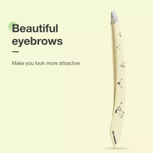 Precision Stainless Steel Eyebrow Tweezer for Fine Hair Removal - Image 3