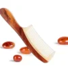 Natural Wood and Horn Fine Tooth Anti-Static Hair Comb