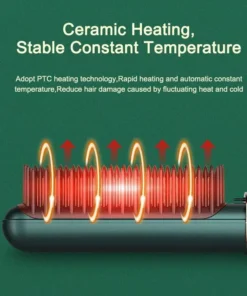 Electric Professional Negative Ion Hair Straightener Brush Curling Hot Comb