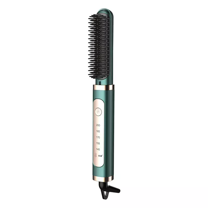 Electric Professional Negative Ion Hair Straightener Brush Curling Hot Comb