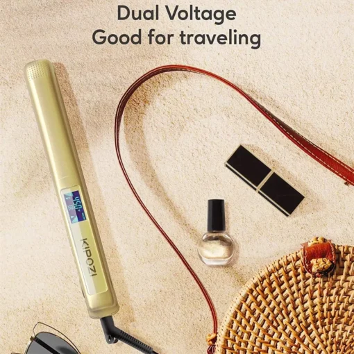 Professional Titanium Plate Flat Iron with LCD Digital Screen - Image 6