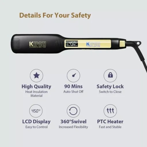 Rose Gold Luxury Hair Straightener & Curler - Image 6