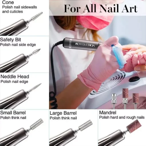 High-Speed Professional Nail Drill Machine with LED Display - Image 6
