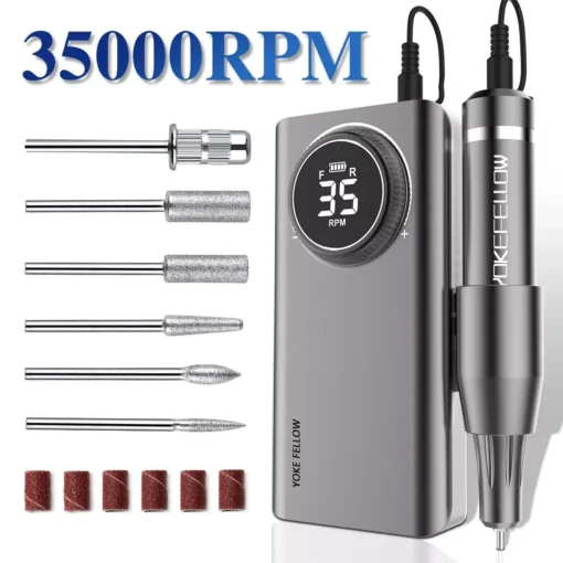 High-Speed Professional Nail Drill Machine with LED Display - Image 3