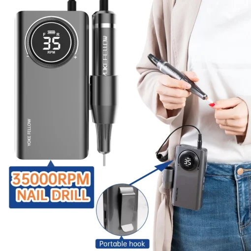 High-Speed Professional Nail Drill Machine with LED Display - Image 5