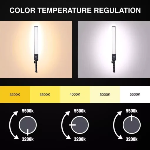 Adjustable Bi-Color LED Studio Lighting Kit - Image 3