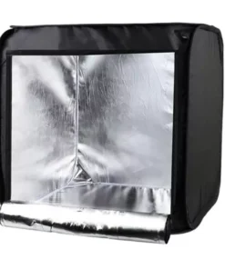 Portable LED Photography Light Box Studio with Adjustable Brightness and 4 Color Backdrops