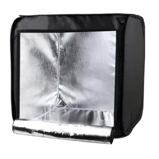 Portable LED Photography Light Box Studio with Adjustable Brightness and 4 Color Backdrops