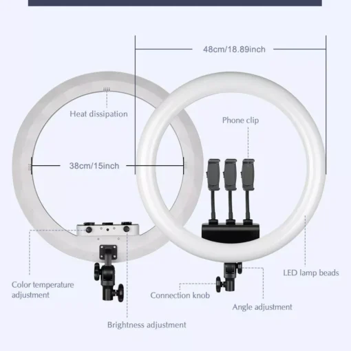 18-inch Bi-Color LED Ring Light - Image 7