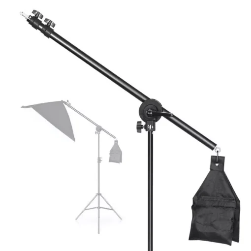 Professional Telescopic Boom Arm Light Stand with Sandbag for Studio Lighting - Image 5