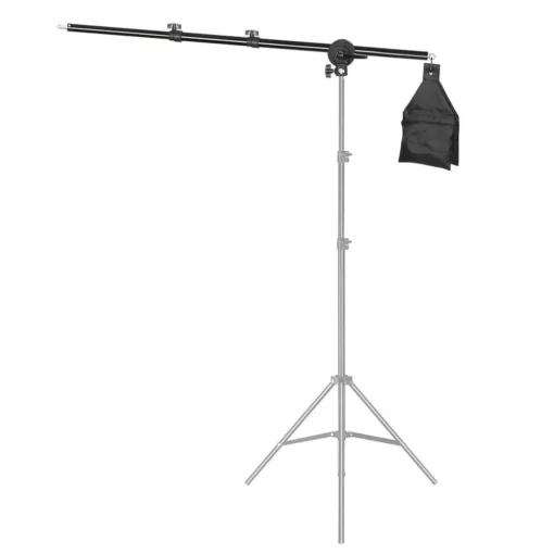 Professional Telescopic Boom Arm Light Stand with Sandbag for Studio Lighting - Image 2