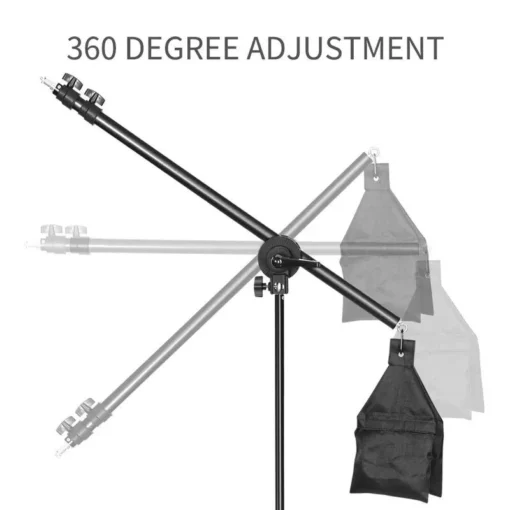 Professional Telescopic Boom Arm Light Stand with Sandbag for Studio Lighting - Image 3