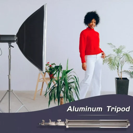 Heavy Duty Stainless Steel Tripod Light Stand 2.8M - Image 2