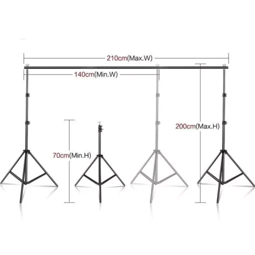 Adjustable Multi-Purpose Photography Background Stand Kit with Chroma Key Screen - Image 3