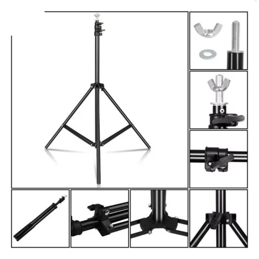 Adjustable Multi-Purpose Photography Background Stand Kit with Chroma Key Screen - Image 4