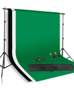 Adjustable Multi-Purpose Photography Background Stand Kit with Chroma Key Screen