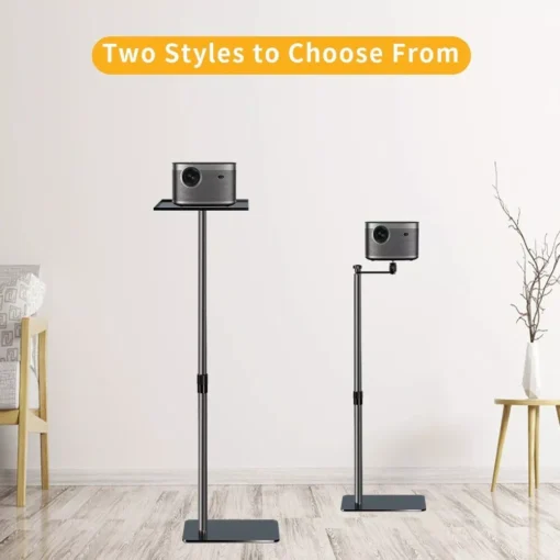 Adjustable Height Projector Stand with Tray and 1/4″ Screw - Image 5