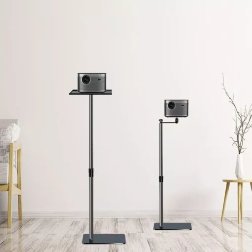 Adjustable Height Projector Stand with Tray and 1/4″ Screw