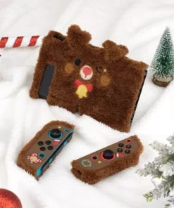 Christmas Theme Cute Plush Protective Case for Nintendo Switch and Joy-Con