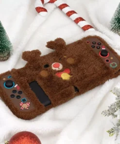 Christmas Theme Cute Plush Protective Case for Nintendo Switch and Joy-Con
