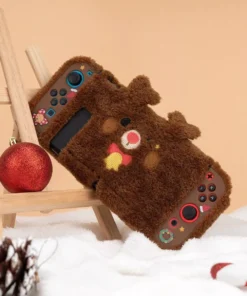 Christmas Theme Cute Plush Protective Case for Nintendo Switch and Joy-Con