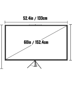 Portable Tripod Projector Screen 60-100 Inch