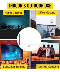 Portable Tripod Projector Screen 60-100 Inch
