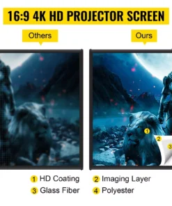 Portable Tripod Projector Screen 60-100 Inch