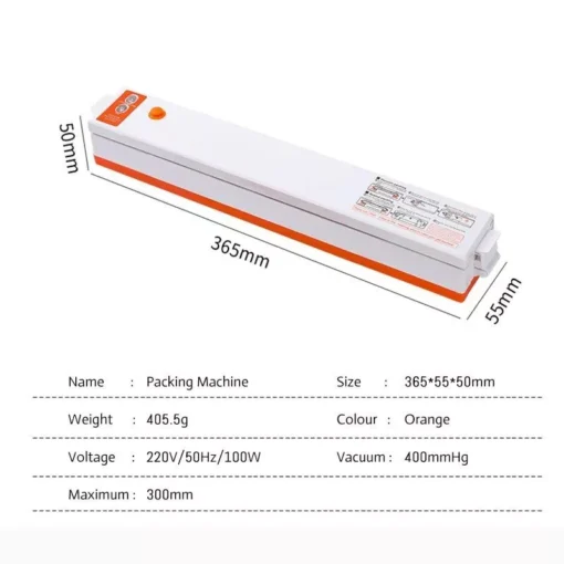 Compact Household Vacuum Sealer with 10 Storage Bags for Fresh Food Preservation - Image 7