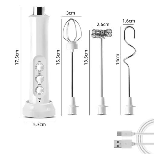 3-in-1 Handheld Electric Milk Frother and Mixer - Image 6