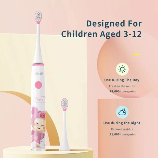 Kids’ Sonic Electric Toothbrush: Safe, Quiet, and Rechargeable - Image 6