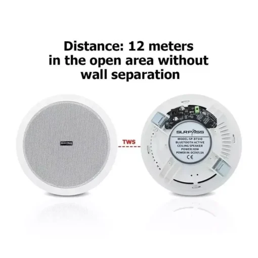 Bluetooth 10W Waterproof Active Ceiling Speaker - Image 3