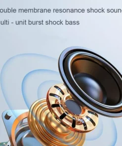 Portable Bluetooth Speaker with Wireless Subwoofer, Waterproof and RGB Lighting Effects