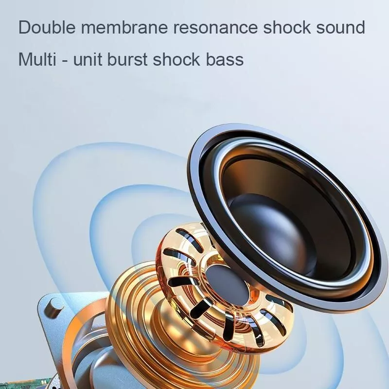 Portable Bluetooth Speaker with Wireless Subwoofer, Waterproof and RGB Lighting Effects