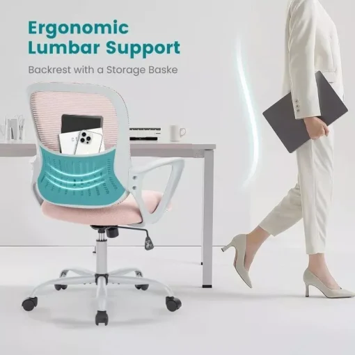 Mid Back Ergonomic Mesh Office Chair - Image 4